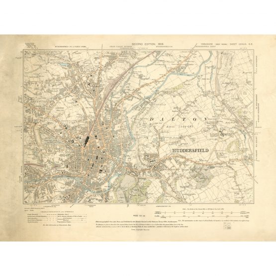 O.S. Map: CCXLVI S.E. (1908) - Huddersfield