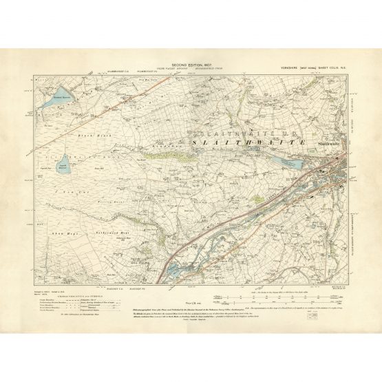 O.S. Map: CCLIX N.E. (1907) - Slaithwaite
