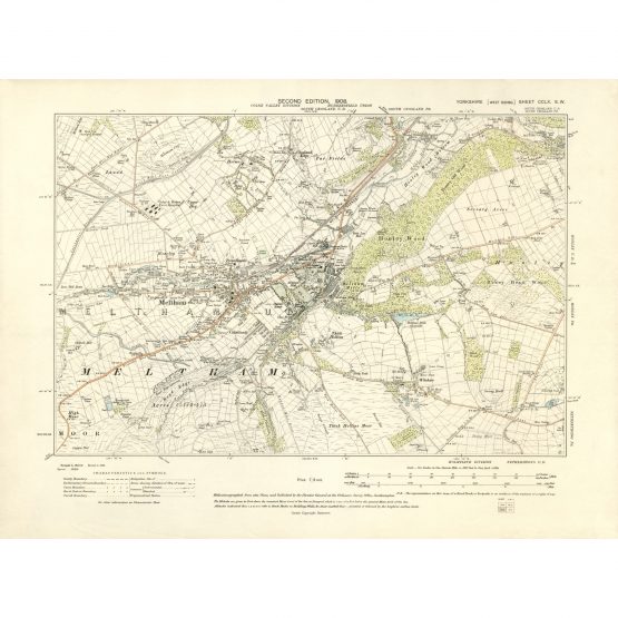 O.S. Map: CCLX S.W. (1908) - Meltham, Helme & Wilshaw