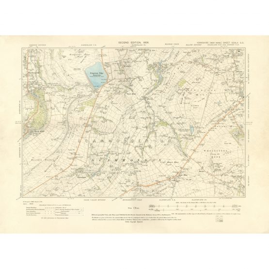O.S. Map: CCXLV S.E. (1908) - Scammonden, Dean Head & Pole Moor