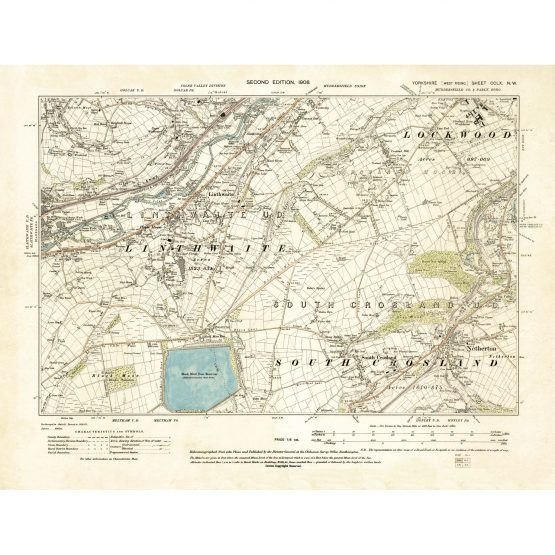 O.S. Map: CCLX N.W. (1908) - Linthwaite & South Crosland
