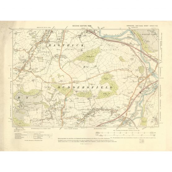O.S. Map: CCXLVI N.E. (1908) - Deighton, Sheepridge & Rastrick