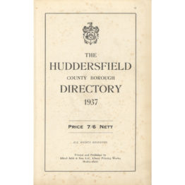1937 Huddersfield County Borough Directory
